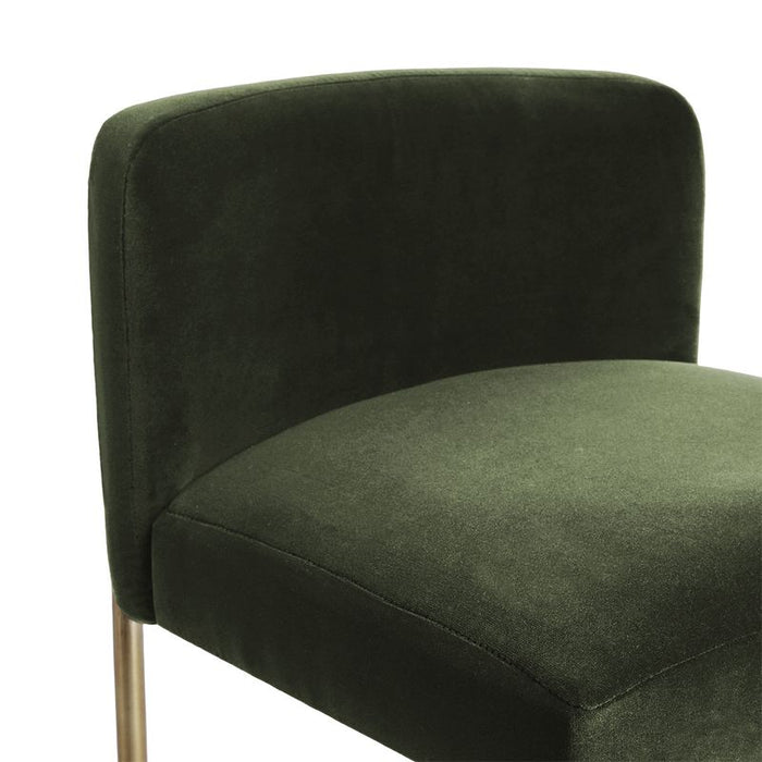 Leon Kitchen Stool - Moss Velvet, 84.5cm H