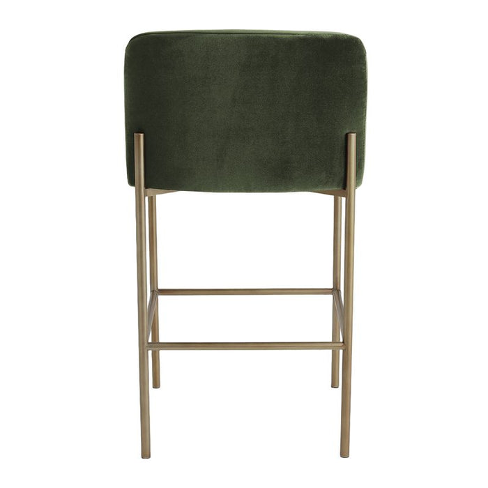 Leon Kitchen Stool - Moss Velvet, 84.5cm H