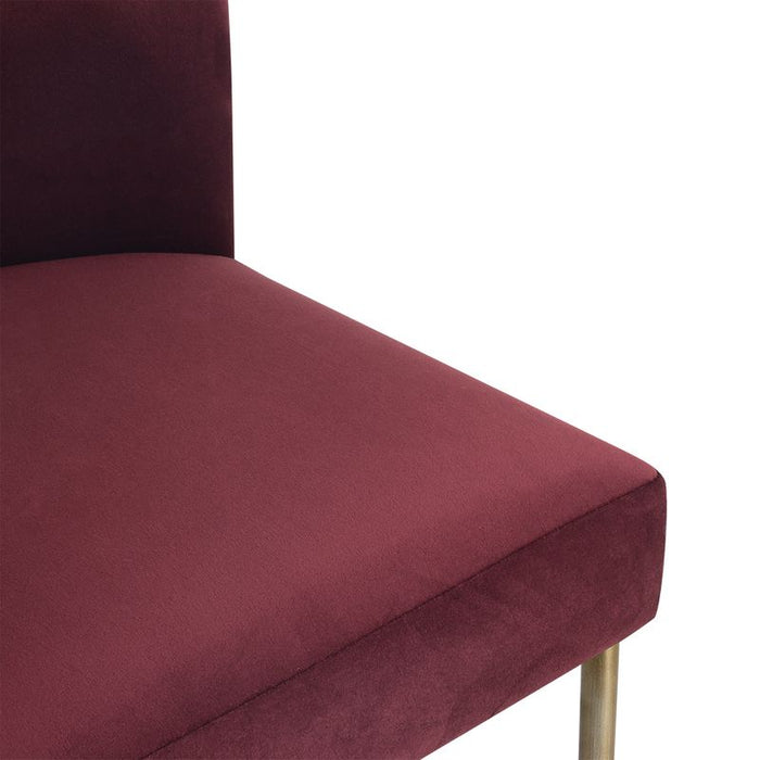 Leon Kitchen Stool - Mulberry Velvet, 84.5cm H
