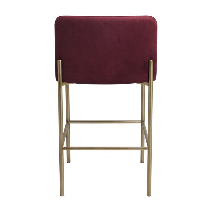 Leon Kitchen Stool - Mulberry Velvet, 84.5cm H