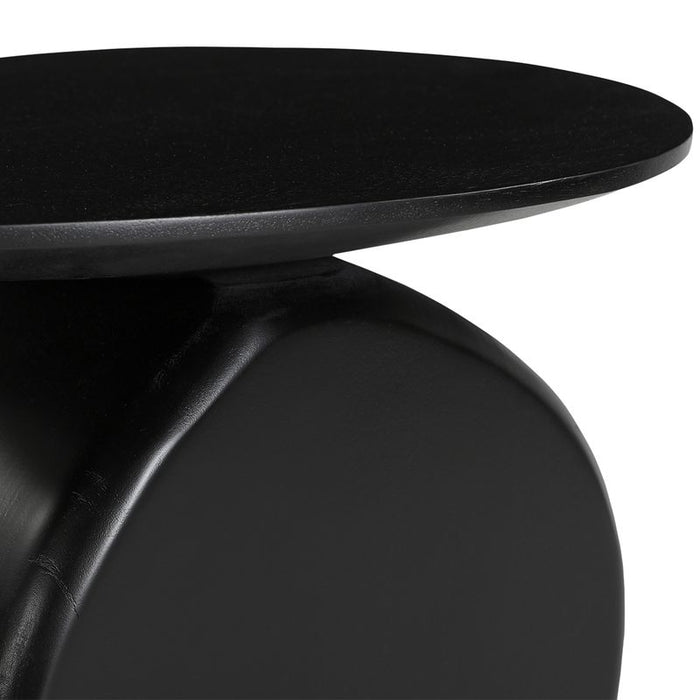 Harte Side Table - Black, Wood, 45cm