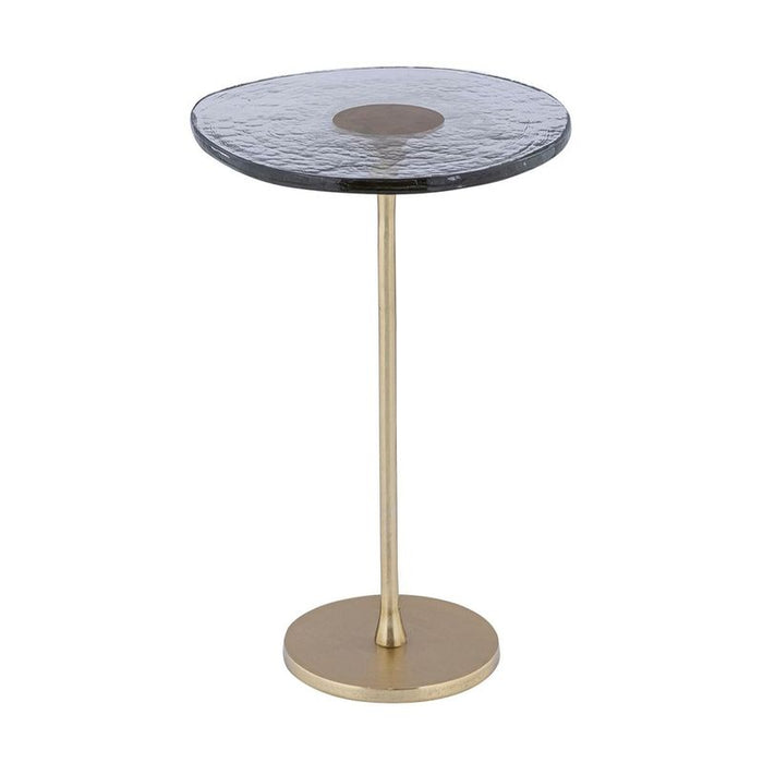 Walker Side Table - Large Gold, Glass Metal, 39cm