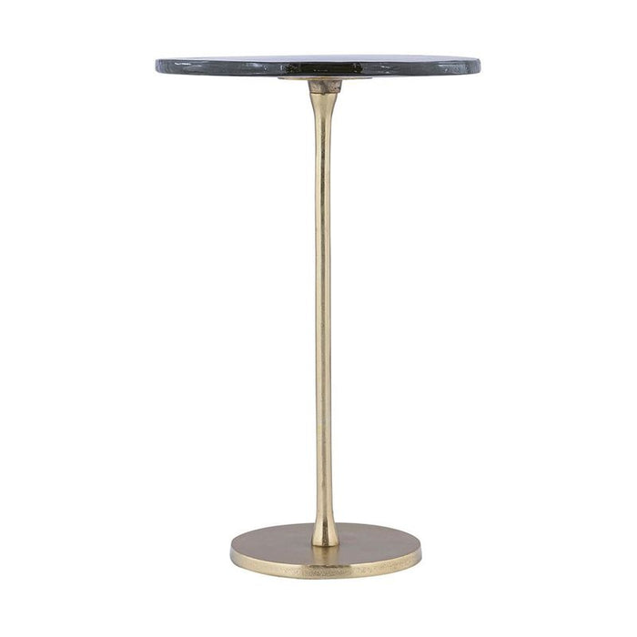 Walker Side Table - Large Gold, Glass Metal, 39cm