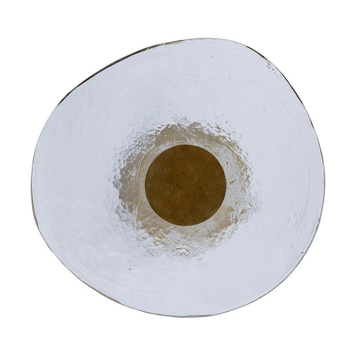 Walker Side Table - Large Gold, Glass Metal, 39cm