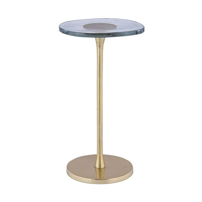 Walker Side Table - Small Gold, Glass Metal, 27cm