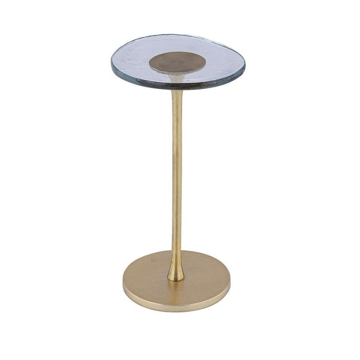 Walker Side Table - Small Gold, Glass Metal, 27cm