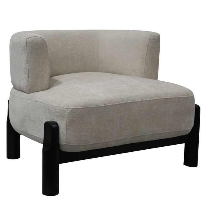Richmond Occasional Chair - Fawn Chenille, Fabric Wood