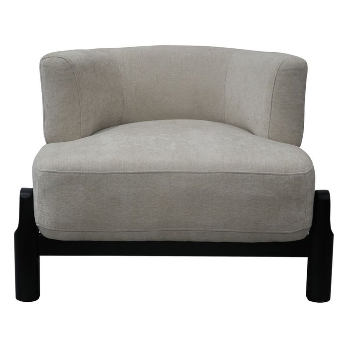 Richmond Occasional Chair - Fawn Chenille, Fabric Wood