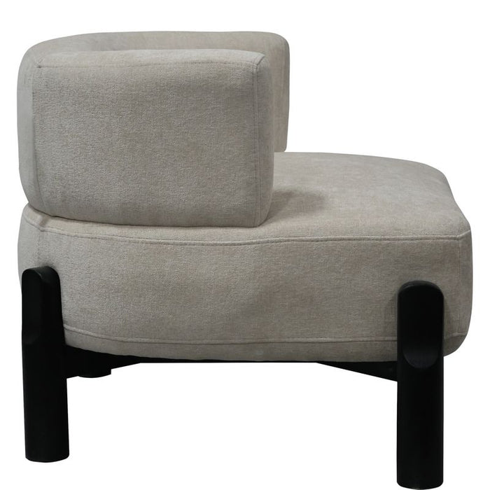 Richmond Occasional Chair - Fawn Chenille, Fabric Wood