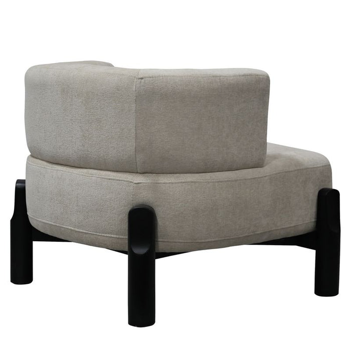 Richmond Occasional Chair - Fawn Chenille, Fabric Wood