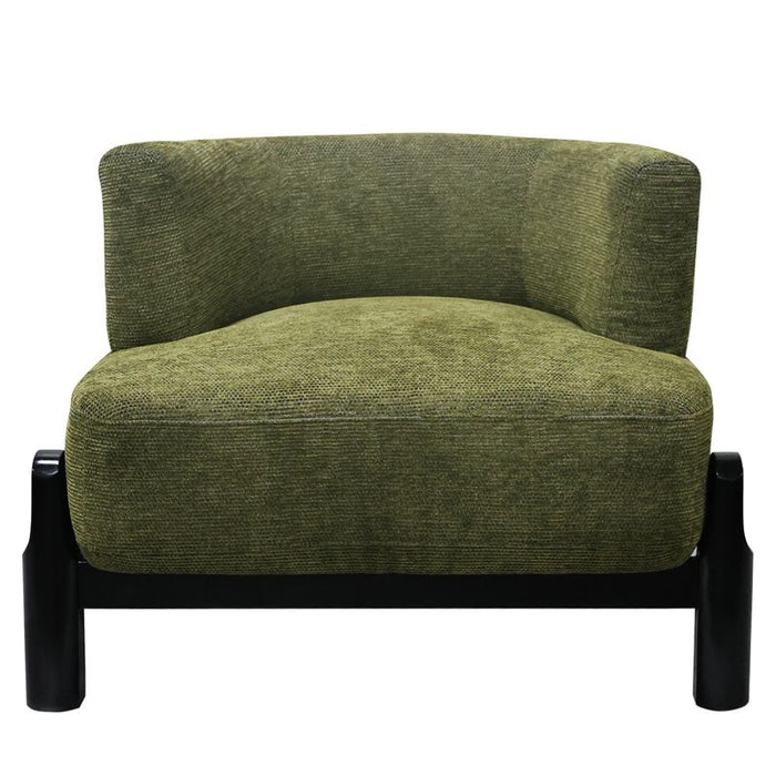 Richmond Occasional Chair - Olive Chenille, Fabric Wood