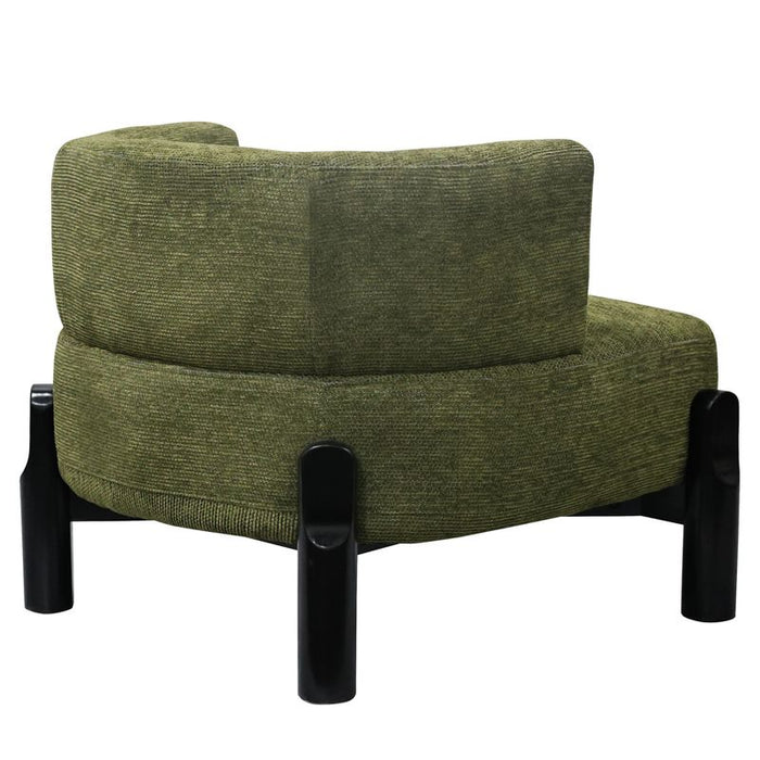 Richmond Occasional Chair - Olive Chenille, Fabric Wood