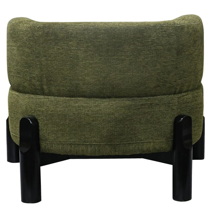 Richmond Occasional Chair - Olive Chenille, Fabric Wood