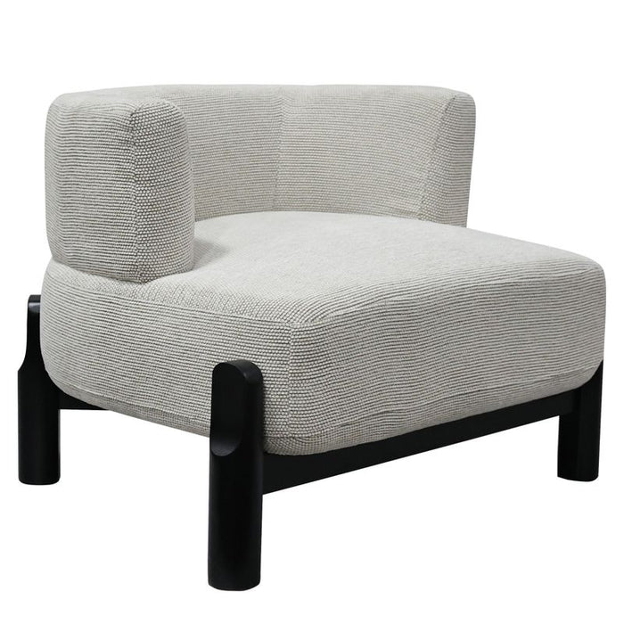 Richmond Occasional Chair - White Chenille, Fabric Wood
