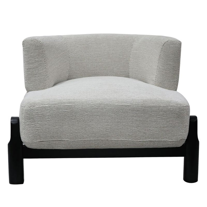 Richmond Occasional Chair - White Chenille, Fabric Wood