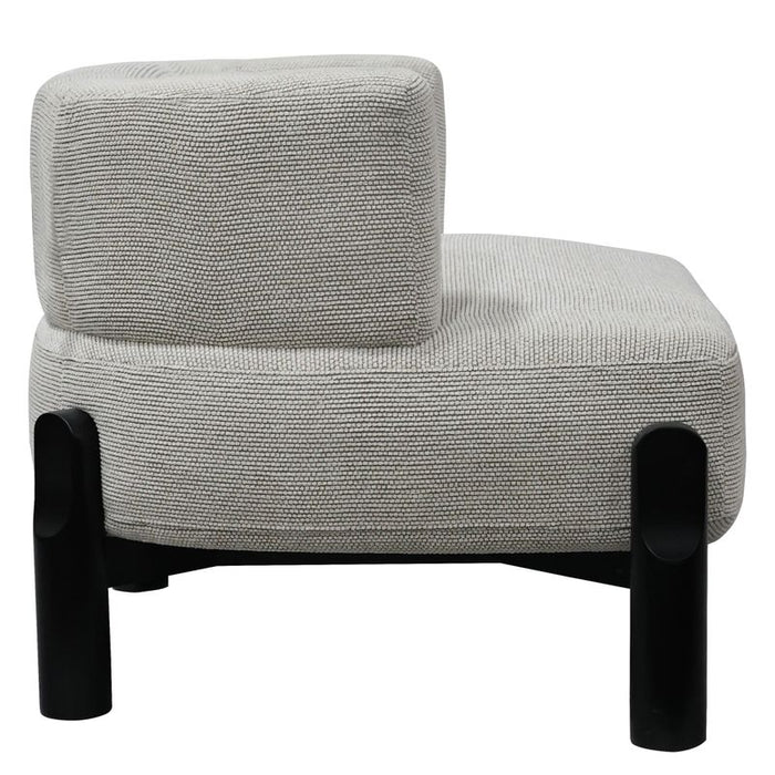 Richmond Occasional Chair - White Chenille, Fabric Wood