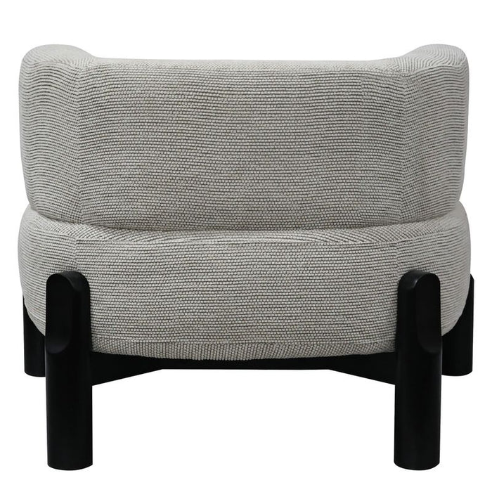 Richmond Occasional Chair - White Chenille, Fabric Wood