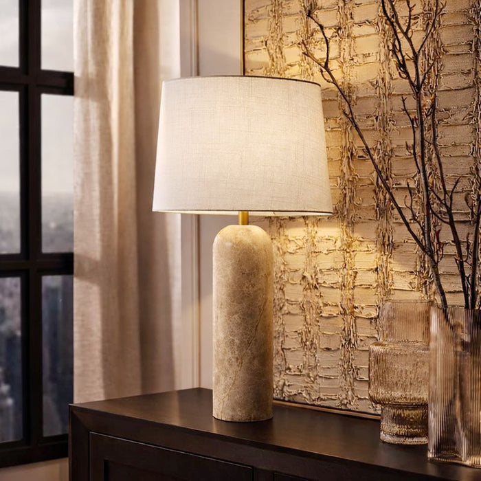 Westmont Marble Table Lamp - Moscato Beige, 58cm H