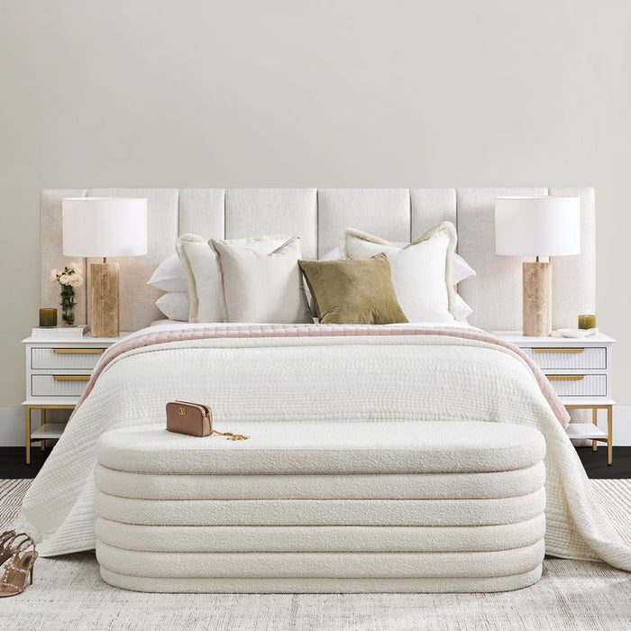 Aimee Large White Bedside Table Set of 2