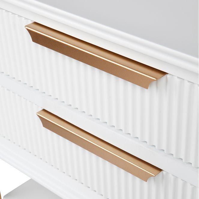 Aimee Large White Bedside Table Set of 2