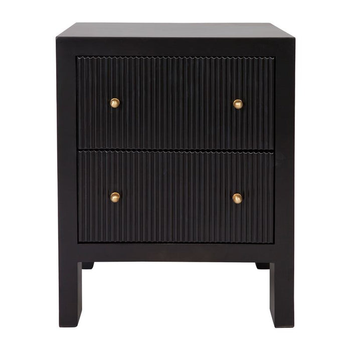 Ariana Small Black Bedside Table Set of 2