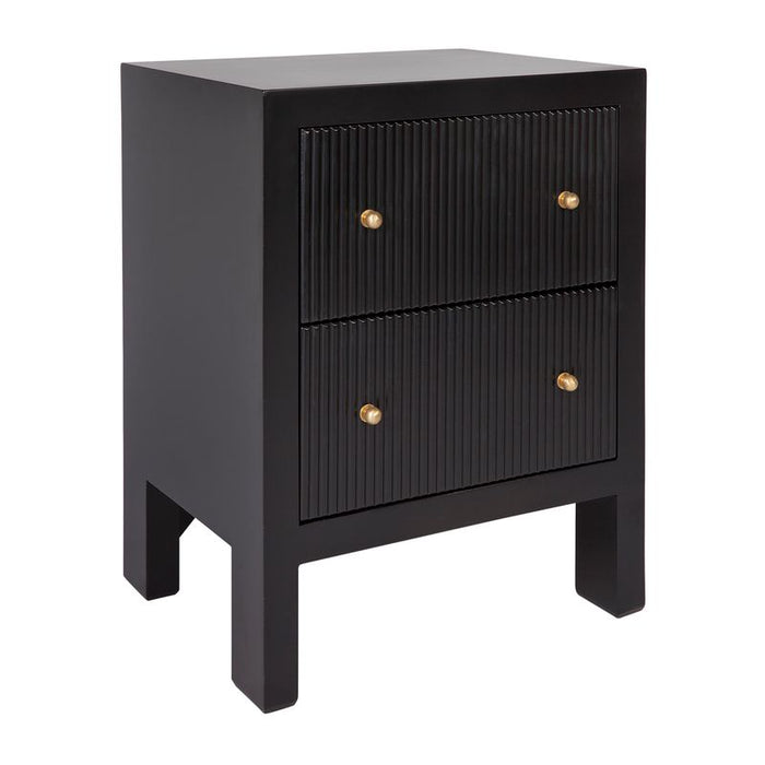 Ariana Small Black Bedside Table Set of 2