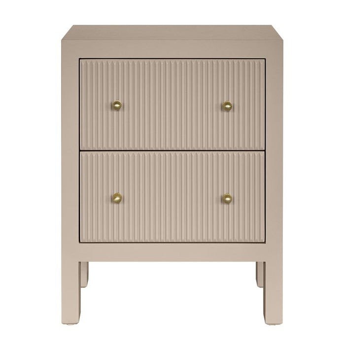 Ariana Small Beige Bedside Table Set of 2