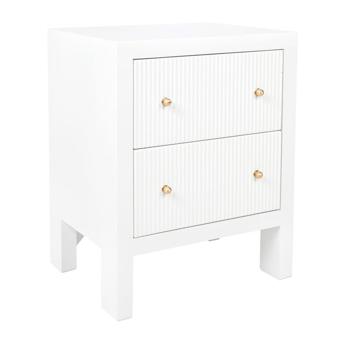 Ariana Small White Bedside Table Set of 2