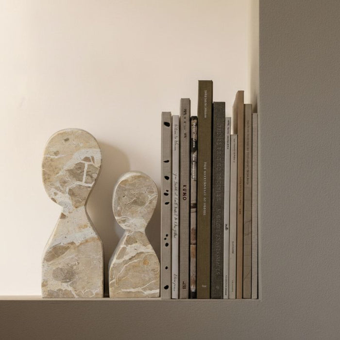 Mira Bookends - Set of 2, Marble Stone