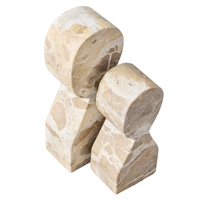 Mira Bookends - Set of 2, Marble Stone