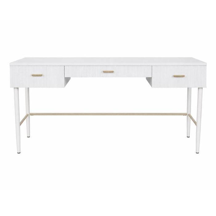 Evelyn Desk - White, Metal, 150cm