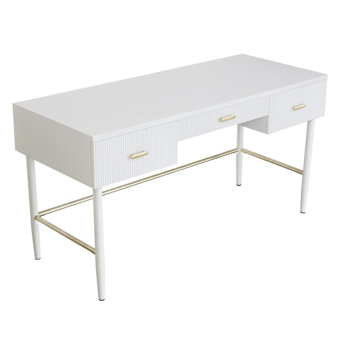 Evelyn Desk - White, Metal, 150cm