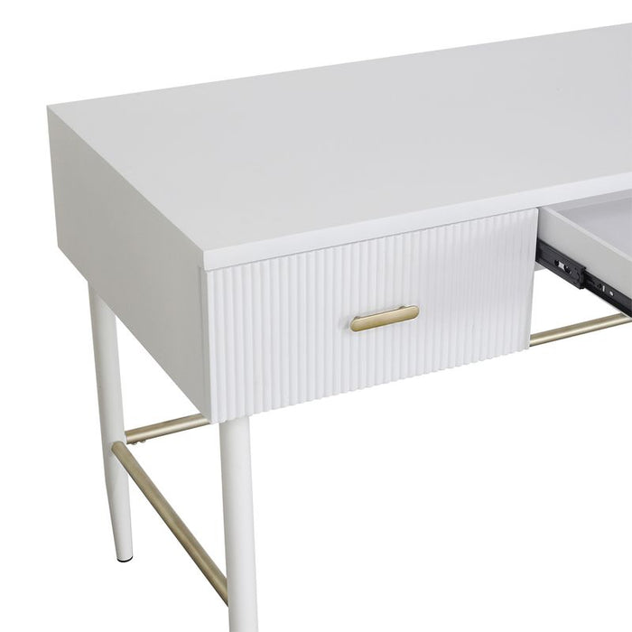 Evelyn Desk - White, Metal, 150cm