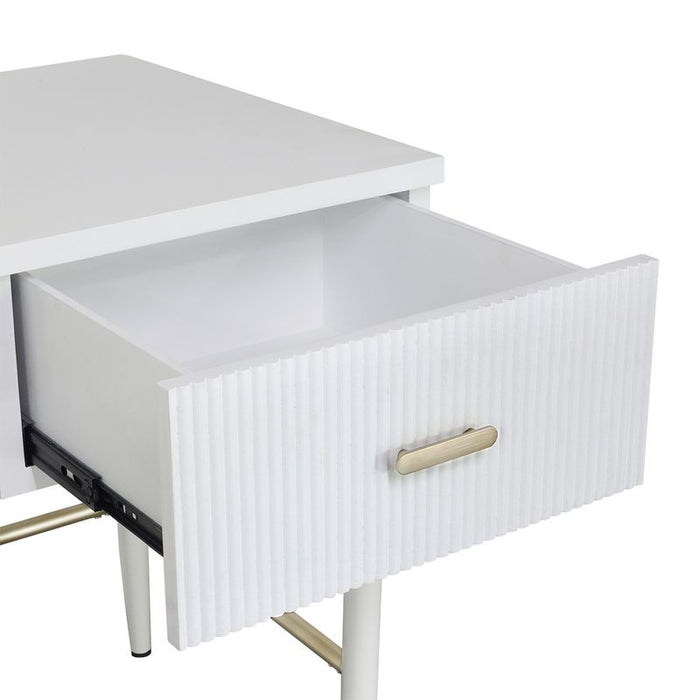 Evelyn Desk - White, Metal, 150cm