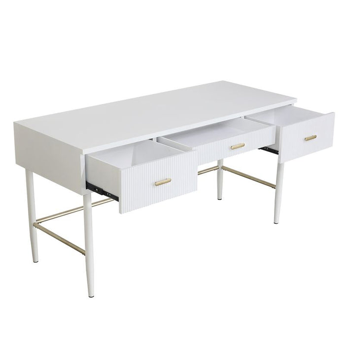 Evelyn Desk - White, Metal, 150cm