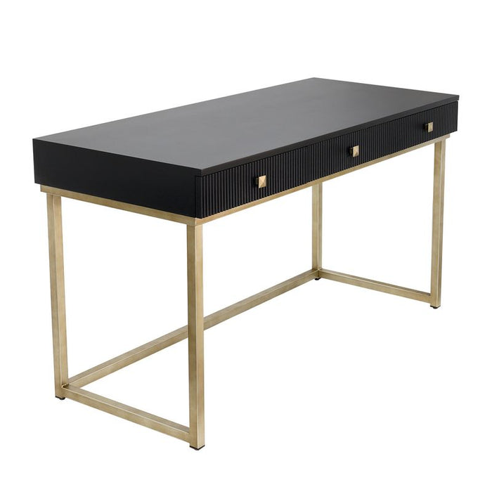 Marc Desk - Black, Metal, 140cm