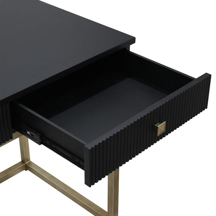 Marc Desk - Black, Metal, 140cm