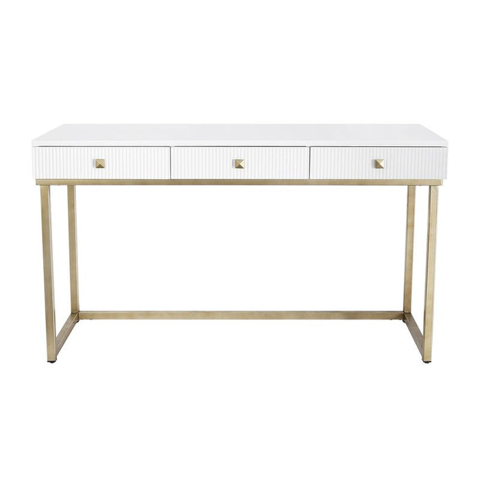 Marc Desk - White, Metal, 140cm