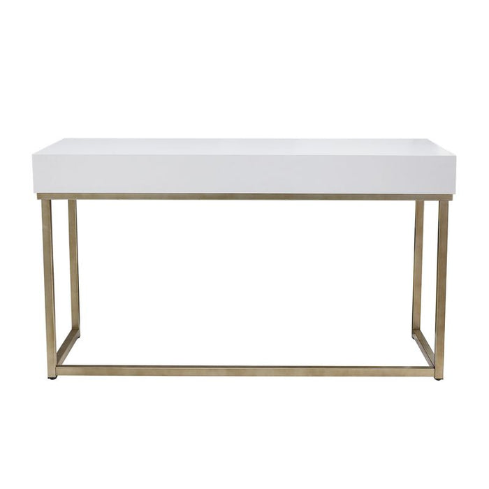 Marc Desk - White, Metal, 140cm