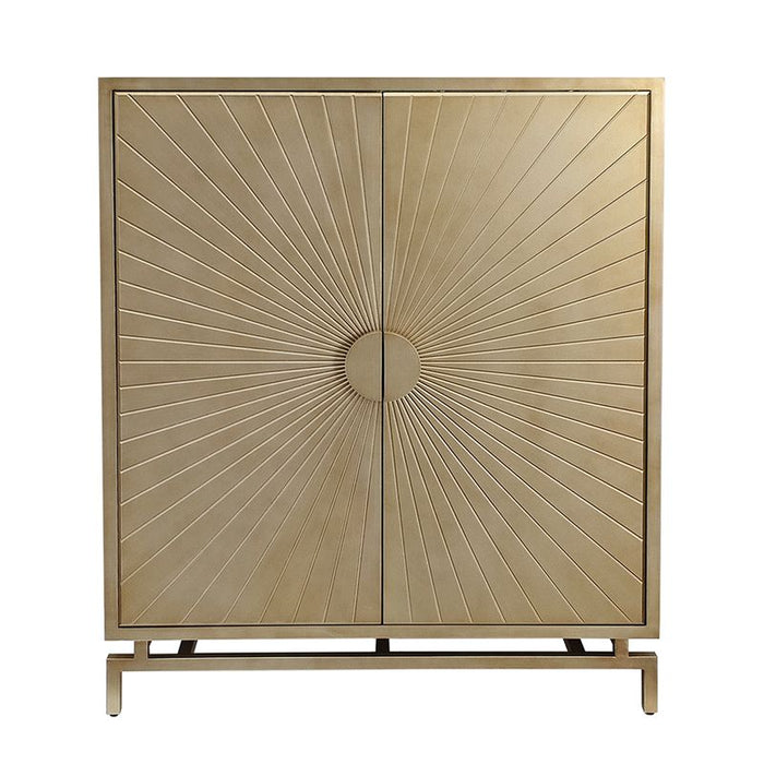 Bonnet Bar Cabinet - Gold Metal