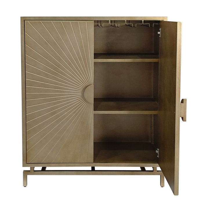 Bonnet Bar Cabinet - Gold Metal