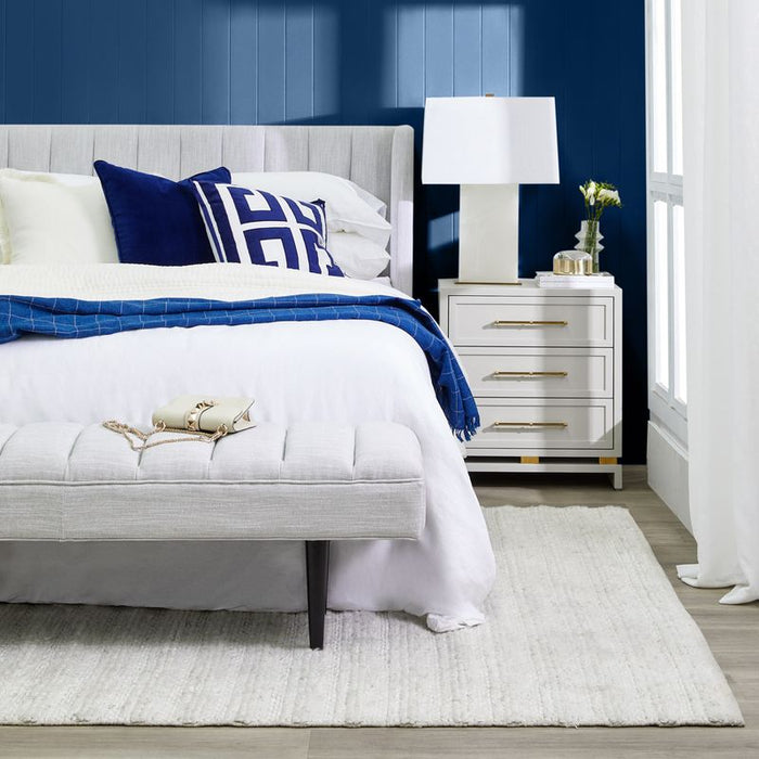 Pearl Large Grey Bedside Table Set of 2