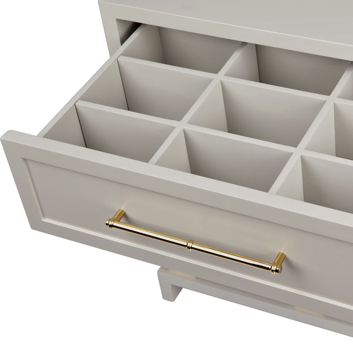 Pearl Large Grey Bedside Table Set of 2