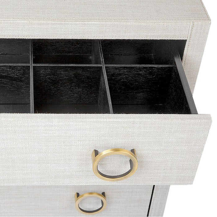 Astley Natural Upholstered Bedside Table Set of 2