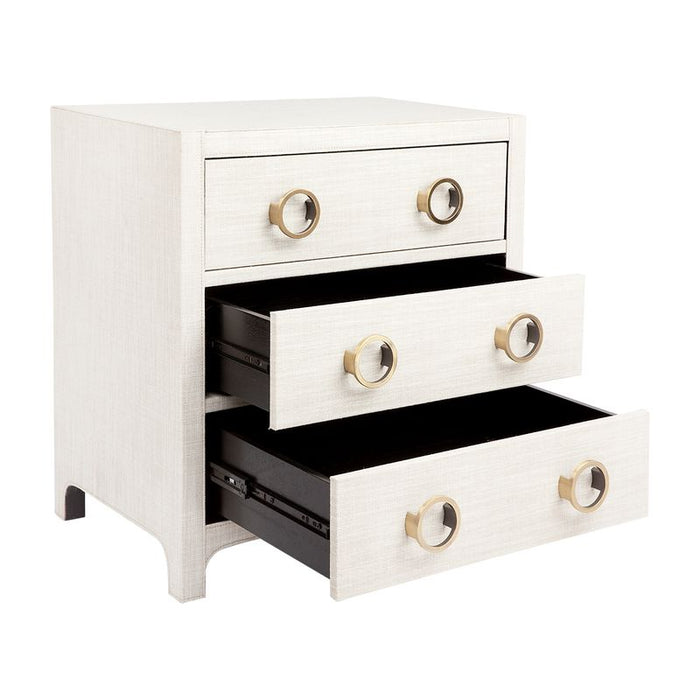 Astley Natural Upholstered Bedside Table Set of 2