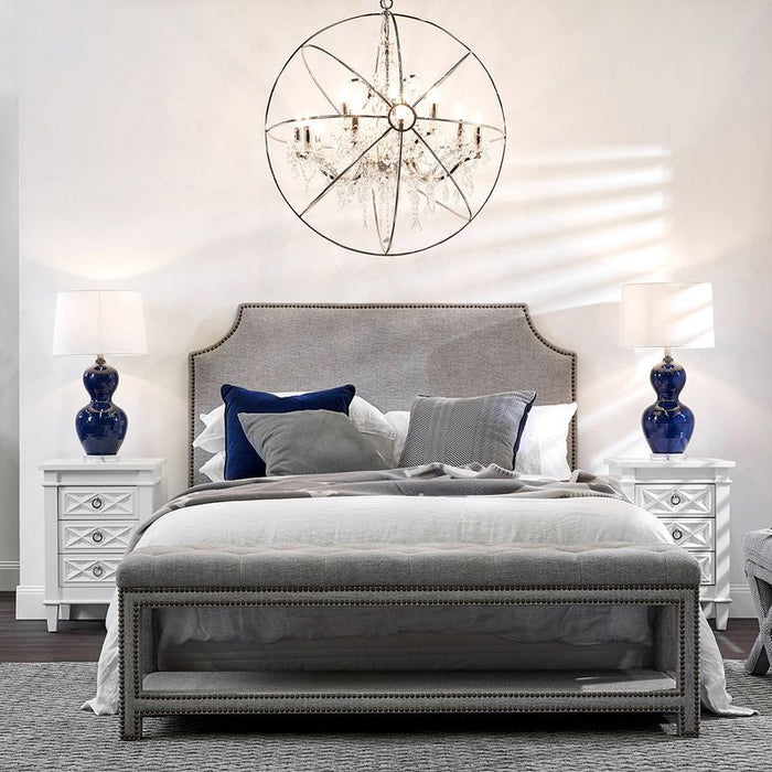 Plantation Small White Bedside Table Set of 2