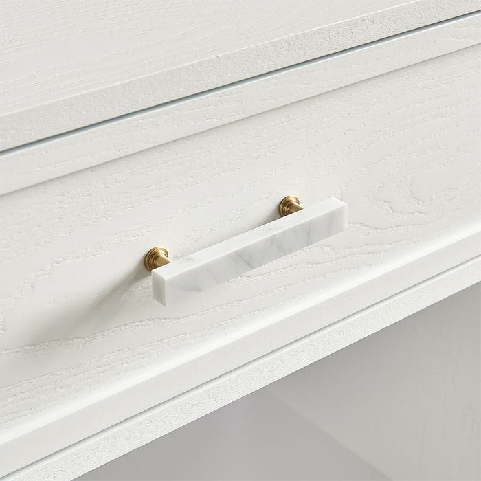 Jill Console Table - White, Marble Wood, 140cm