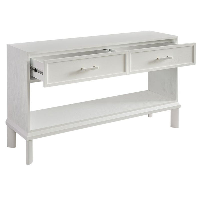 Jill Console Table - White, Marble Wood, 140cm