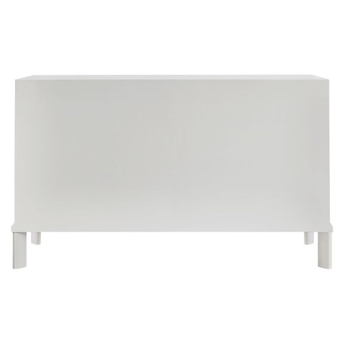 Jill 6 Drawer Chest - White, Marble Wood