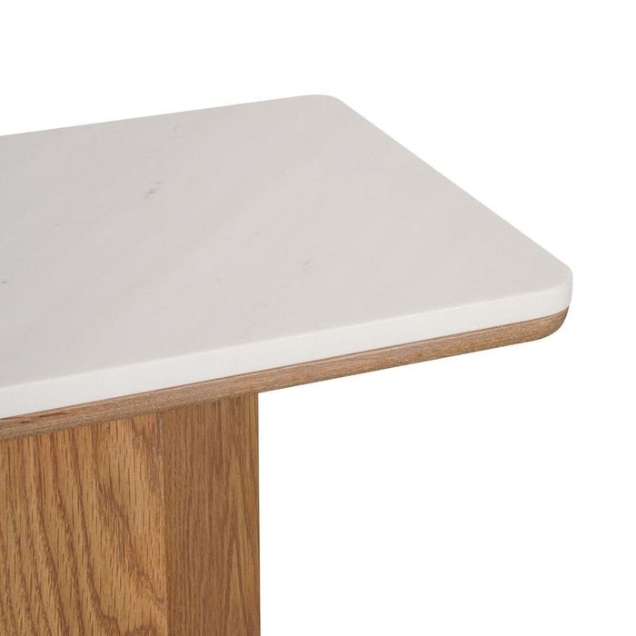 Barlow Marble Console Table - Natural Oak, 160cm